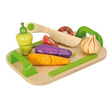 Fa vágódeszka zöldségekkel Chopping Board Vegetables Eichhorn 12 részes 24 hó-tól kép