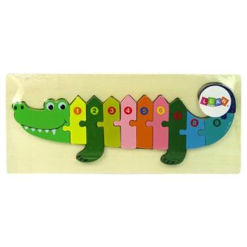 Fából készült puzzle krokodil kép