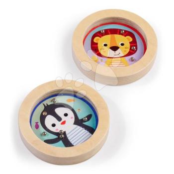 Fajáték golyókkal Pingvin és Oroszlán Skill Game Eichhorn finommotorika fejlesztésére kép
