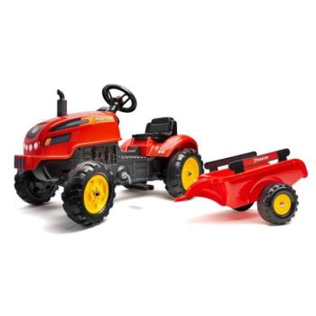 FALK Pedálos traktor 2046AB X-Traktor pótkocsival és nyitható motorháztetővel kép