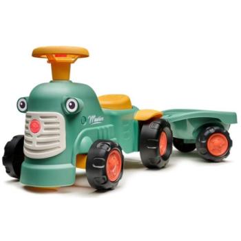 Falk traktor baby Maurice zöld vintage pótkocsival kép