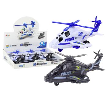 Fehér vagy fekete súrlódó meghajtású rendőrhelikopter fénnyel és hanggal kép