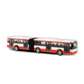 Fém csuklós busz piros 18 cm kép