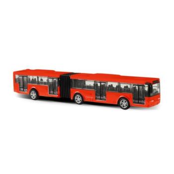 Fém csuklós busz piros Pozsony/CB 18 cm kép