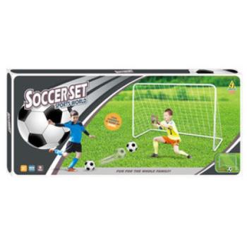 Fém futballkapu 16 cm-es labdával és pumpával kép