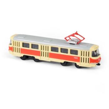 Fém retro villamos, 16 cm