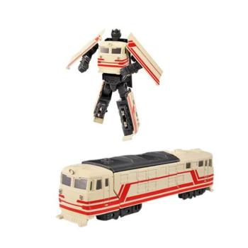 Fém robot szétszerelhető mozdony bézs kép