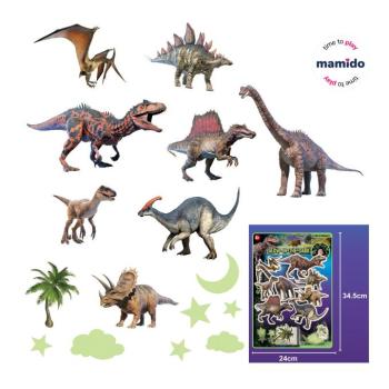 Fényes falmatrica dinoszauruszok, csillagok MT1245 kép