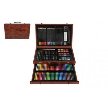Festőkészlet - Art box kreatív készlet 143db fa bőröndben 38x25x8cm kép
