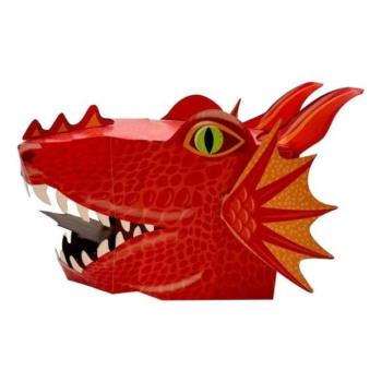 Fiesta Crafts Kreatív készlet 3D maszk Piros sárkány kép