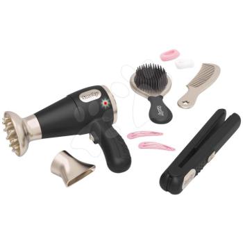 Fodrászat elektronikus hajszárítóval My Beauty Hair Set Smoby hajsütővassal hajkefével fésűvel és kiegészítőkkel kép