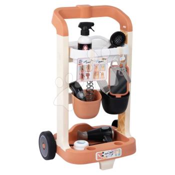 Fodrászkocsi elektronikus hajszárítóval My Hair Style Trolley Smoby hanggal és fénnyel 13 kiegészítővel kép