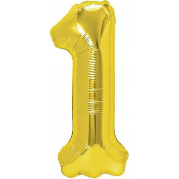 Fólia lufi 1-es szám arany 86 cm kép