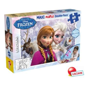 Frozen Puzzle Maxi 60 Elsa és Anna 70x50 cm 2 az 1-ben kép