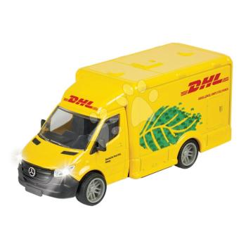 Futárautó Mercedes-Benz Sprinter DHL Majorette hanggal és fénnyel hossza 15 cm kép