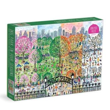 Galison Puzzle Kutyapark 4 évszak 1000 darabos kép