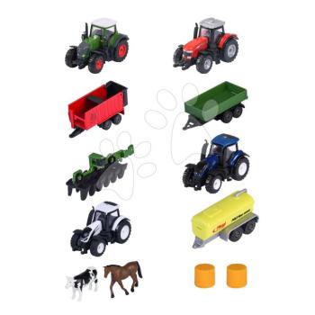 Gazdasági kisautó Farm 5 Pieces Set Majorette fém 5 különböző fajta egy szettben szabadonfutó 7,5 cm hosszú kép
