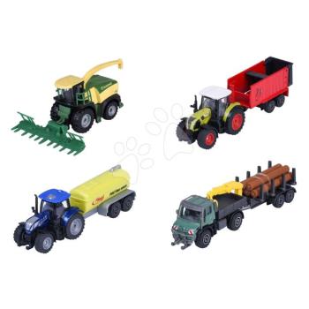 Gazdasági kisautó Farm Trailer Majorette fém 4 különböző fajta 13 cm hosszú kép