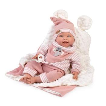 Guca 10261 Olívia - teherbíró élethű baba puha textil testtel - 42 cm kép