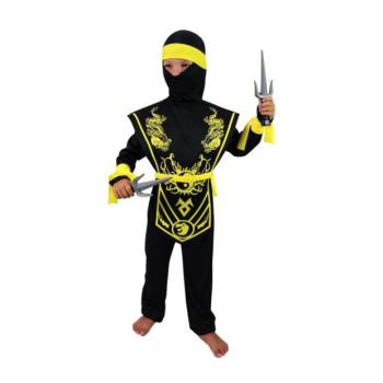 Gyerek jelmez sárga ninja (M)