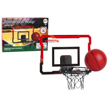 Gyerek kosárlabda karika deszkával és pulttal + labda készlet