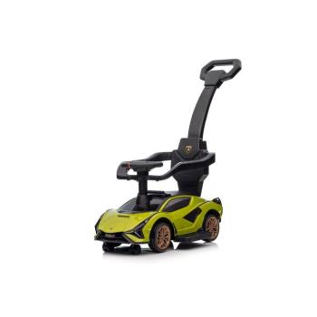 Gyermek autó vezetőrúddal Lamborghini Sian zöld