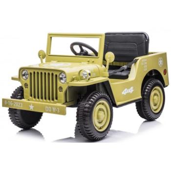Gyermek elektromos katonai Jeep Willys 4x4 bézs