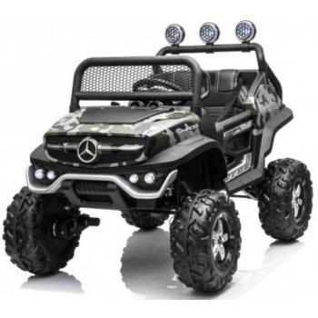 Gyermek elektromos kisautó Buggy Mercedes-Benz Unimog 4x4 festett terepszínű kép
