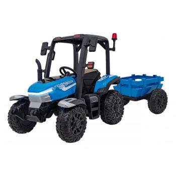 Gyermek elektromos traktor BLAST pótkocsival 2x200W kék kép