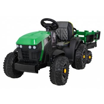 Gyermek elektromos traktor Farmer iparvágány és lapát zöld kép