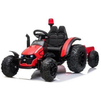 Gyermek elektromos traktor iparvágányral Teherautó piros kép