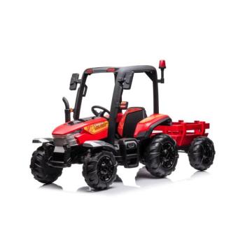 Gyermek elektromos traktor pótkocsival BLT piros kép