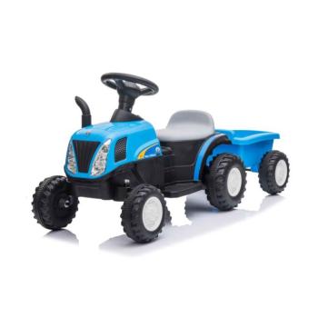 Gyermek elektromos traktor Swift kék pótkocsival kép