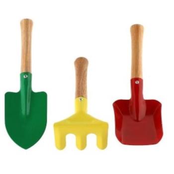 Gyermek kerti szerszámok 3 db fém/fa 15-21cm kép