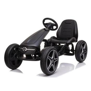 Gyermek Mercedes XMX610 fekete pedálos gokart | ECO bőr | Állítható ülés kép
