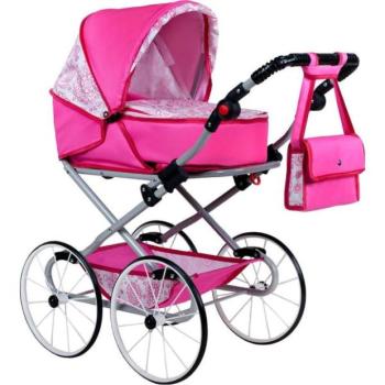 Gyermek Retro babakocsi 2in1 New Baby Natálka rózsaszín kép
