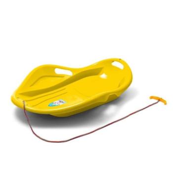 Gyermek szánkó csúszka Mušľa Baby Mix Pemium Komfot 80 cm sárga kép