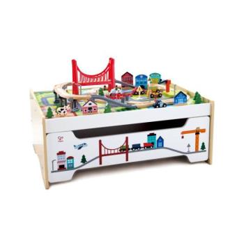 Hape Játékasztal tárolóval és vonatpályával kép