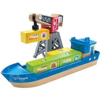 Hape Train Track - Teherhajó és daru kép