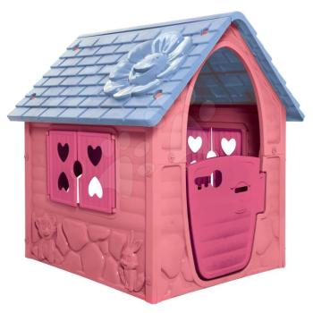 Házikó My First Playhouse Dohány rózsaszín, virággal a tetőszerkezeten 24 hó-tól kép