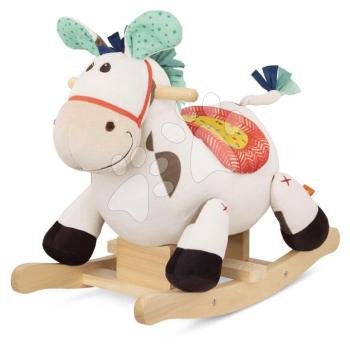 Hintaló Spotty B-Toys plüssből és fa alapból bézs 18 hó-tól kép