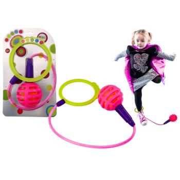 Hula Hoop ugrójáték a lábán rózsaszín LED-ekkel