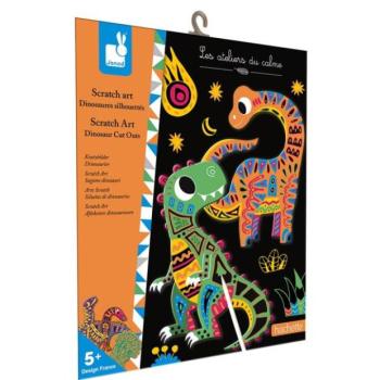 Janod Atelier Kreatív Készlet Mini Kaparós Képek Dinoszauruszok 5+ kép