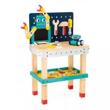 Janod BricoKids Fa wooden children's workshop and tools 60 pcs kép