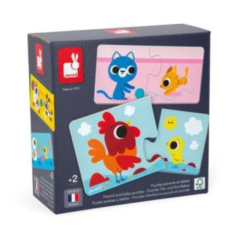Janod Duonimo Puzzle Találd meg az állatkölyköket 24 db
