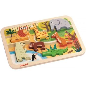 Janod Fa betétrejtvény a legkisebb ZOO Chunky számára kép
