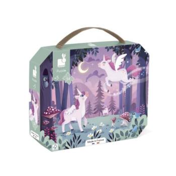 Janod Puzzle bőröndben Egyszarvúak 54 db kép