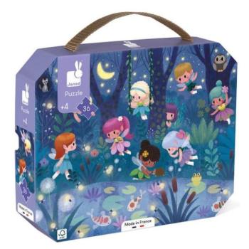 Janod Puzzle bőröndben Éjszakai tündérek 36 db kép
