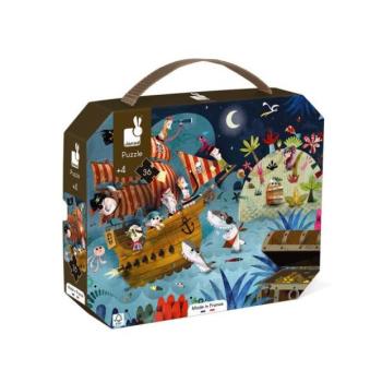 Janod Puzzle bőröndben Kincsvadászok 36 db