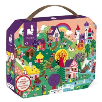Janod Puzzle bőröndben Mesék 24 db kép